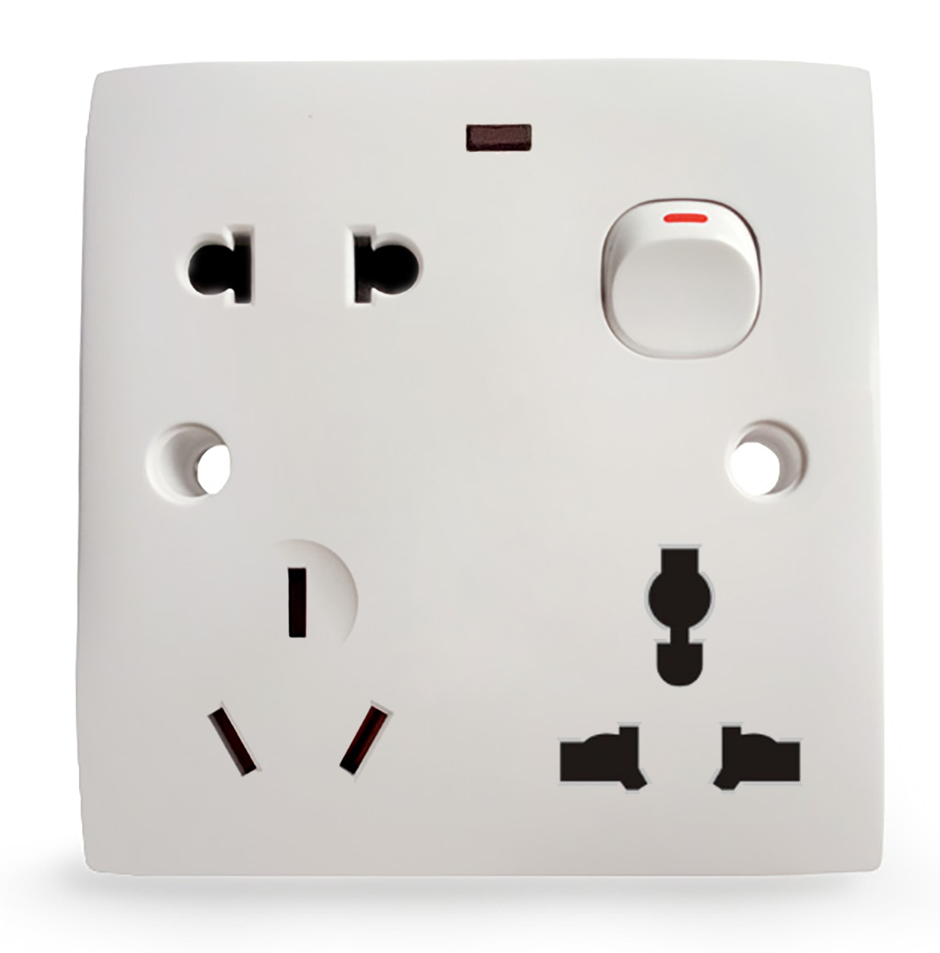 118型钢化玻璃黑白金面板可选 四键双控双联触屏触摸四位开关插座