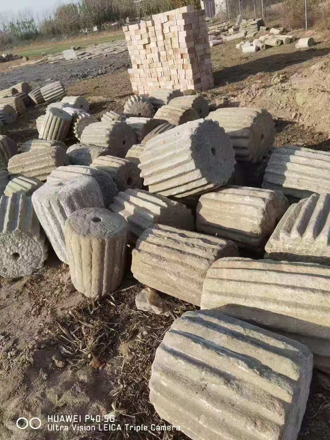 老石器 老石头石磙 石柱石磙 大石磙 老农具青石旧石磙