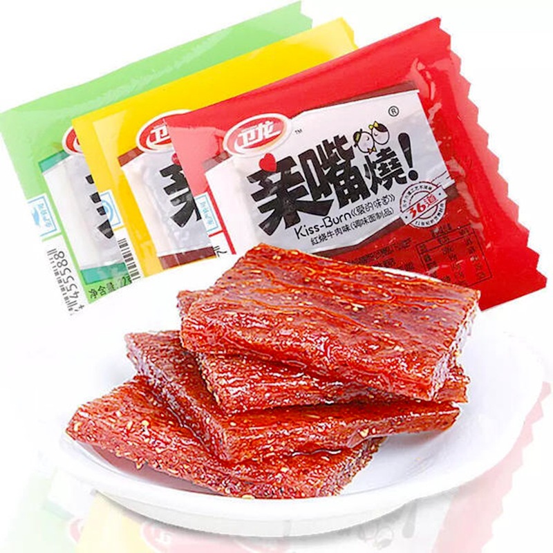 批发 卫龙1000g亲嘴烧休闲麻辣小零食卫龙辣条食品一件代