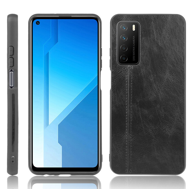 适用于华为honor play4手机壳 荣耀play4 5g保护套小牛皮纹车线壳