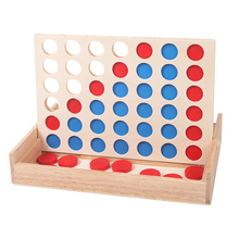 木质盒装立体四连棋四子棋五子棋儿童早教益智互动宾果游戏棋玩具