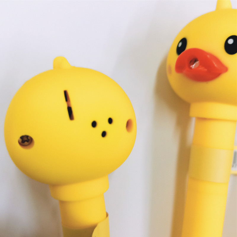 响指创意网红鸭子发声发光中性笔可爱萌宠干啥鸭led灯全针管水笔