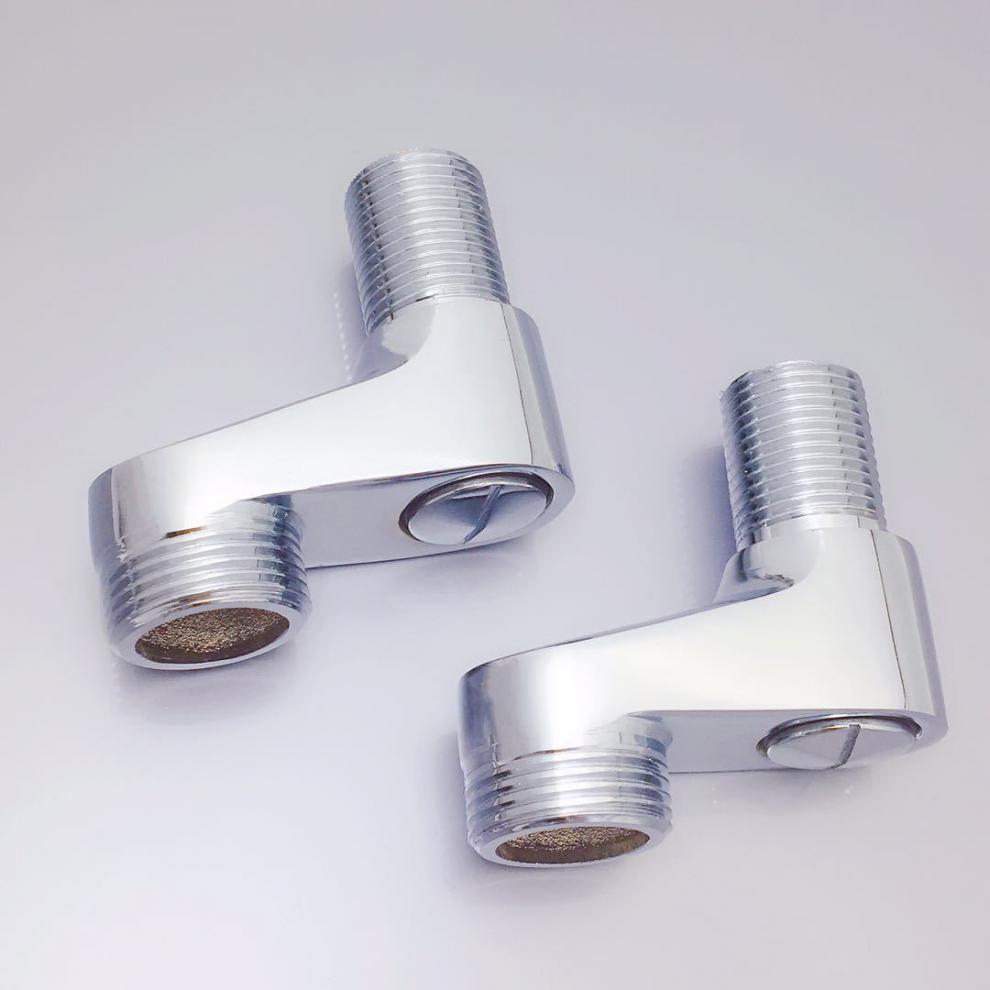 铜曲脚万向可调节弯角 淋浴阀花洒中长超长拐角 淋浴电镀大弯角