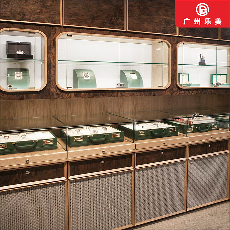 展示柜实木珠宝饰品柜台手表靠墙柜陈列柜中式货架柜子厂家定制
