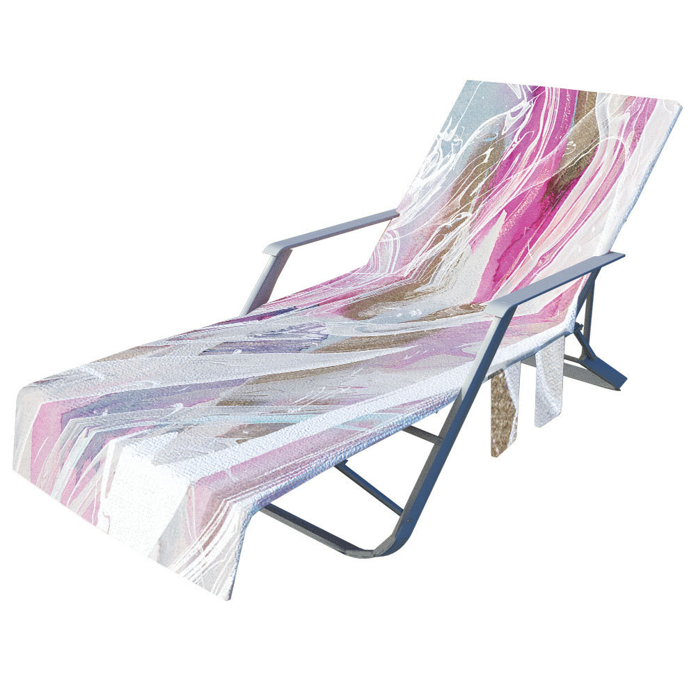 多彩超细纤维沙滩椅套舒适沙滩巾便携式户外用品沙滩躺椅巾