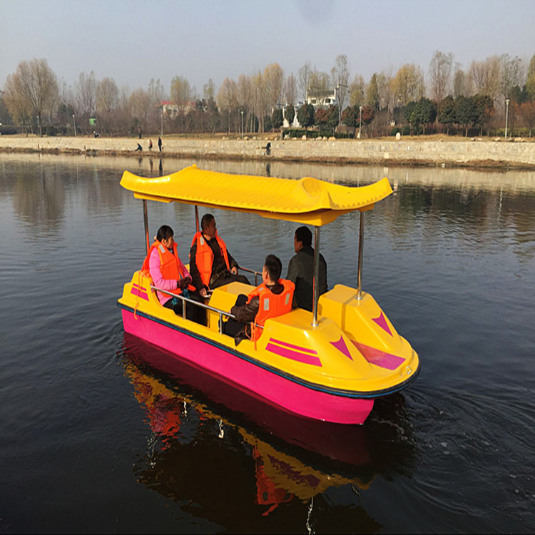 tzn392四人脚踏船四人休闲画舫脚踏船新款公园船