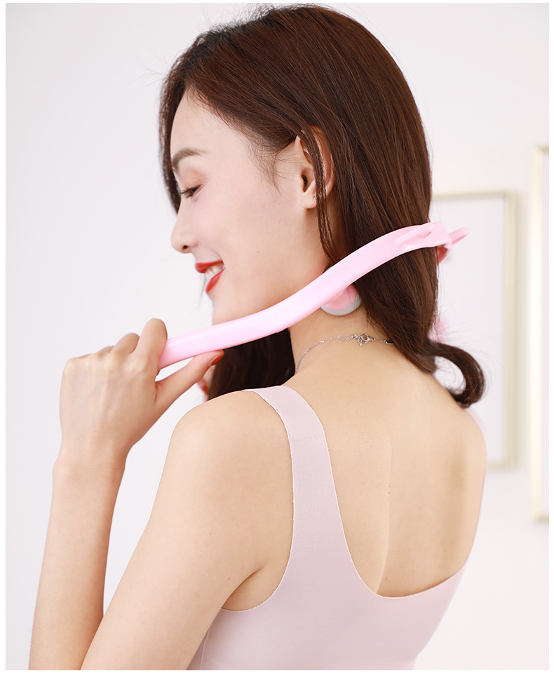 迷你塑料颈椎按摩器手动揉捏健身颈部按摩器老人酸痛肩颈按摩批发