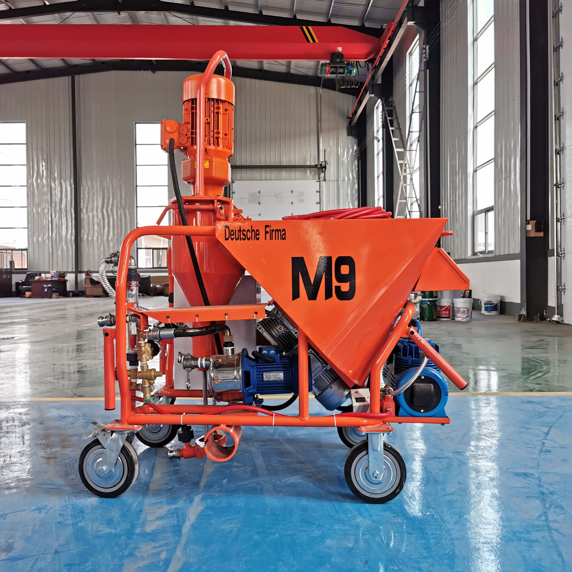 新型石膏粉墙抹灰机 室内石膏喷涂机 粉墙石膏抹灰机免费试机