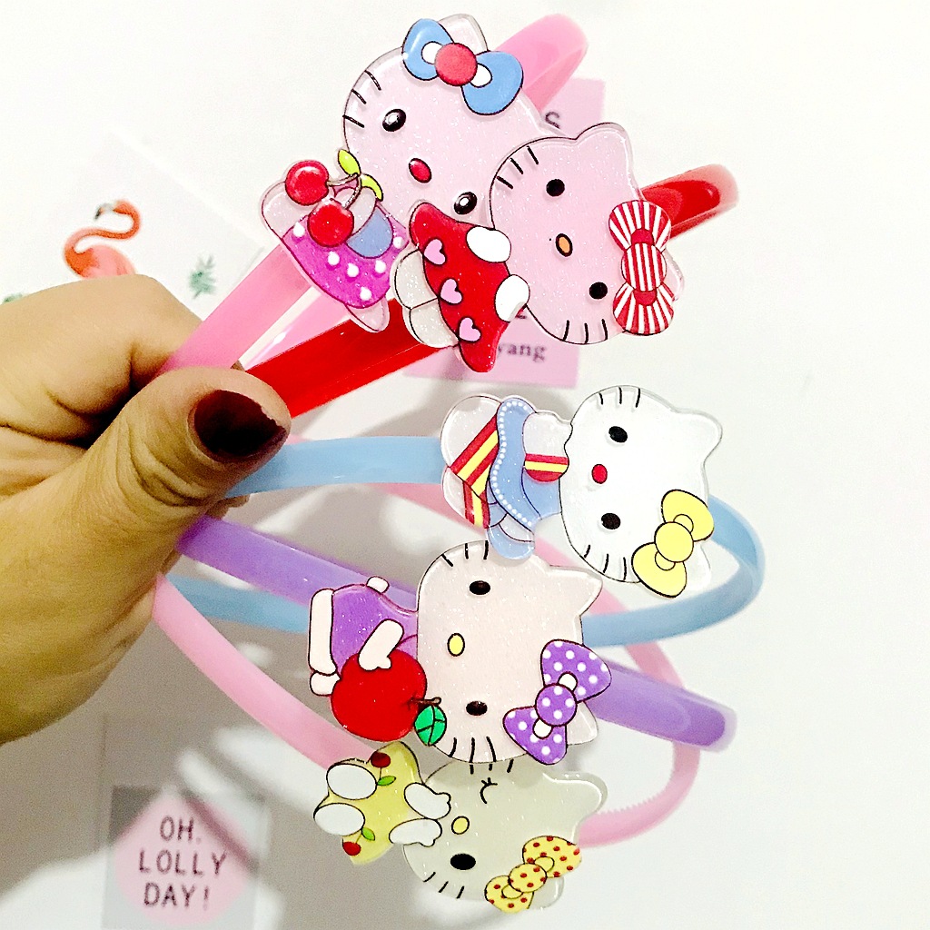 新儿童卡通亚克力发箍韩版可爱kitty猫头扣女孩公主发卡宝宝头饰