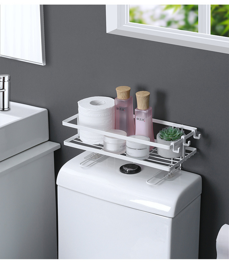免打孔卫生间马桶置物架浴室壁挂免安装厕所洗手间收纳架