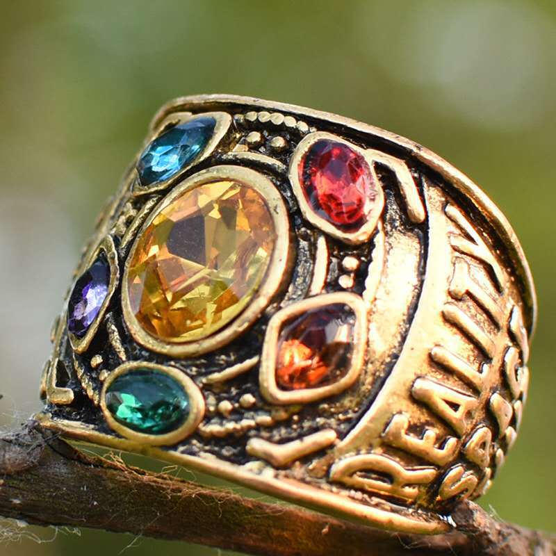 热销爆款时尚灭霸戒指漫威指环复仇者联盟周边霸气男士合金手饰-阿里