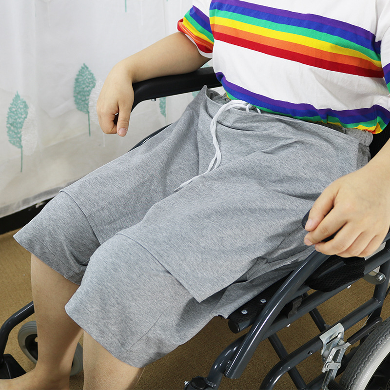 老人开裆裤痴呆瘫痪老人小便失禁护理裤子避免尴尬成人开裆裤夏季