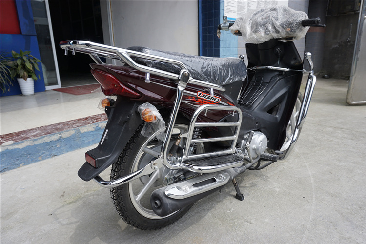 适用于豪爵弯梁车ug110国四hj110-8载重侧翻板大脚踏板后货架改装