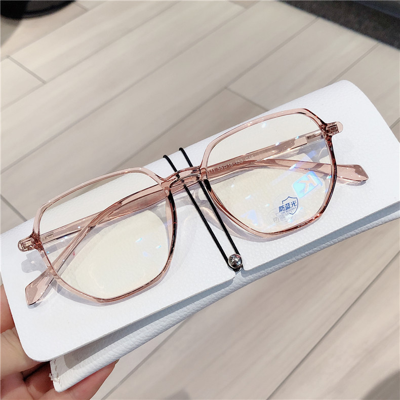 tr轻渐变色复古大框眼镜黑框眼镜框圆形显瘦防蓝光平光镜