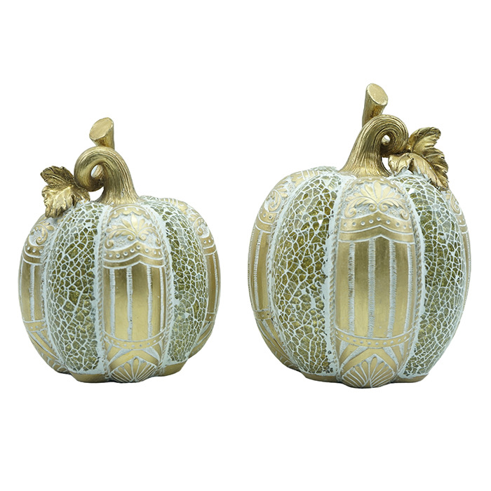 树脂工艺品 感恩节 丰收节 南瓜摆饰 带钻南瓜