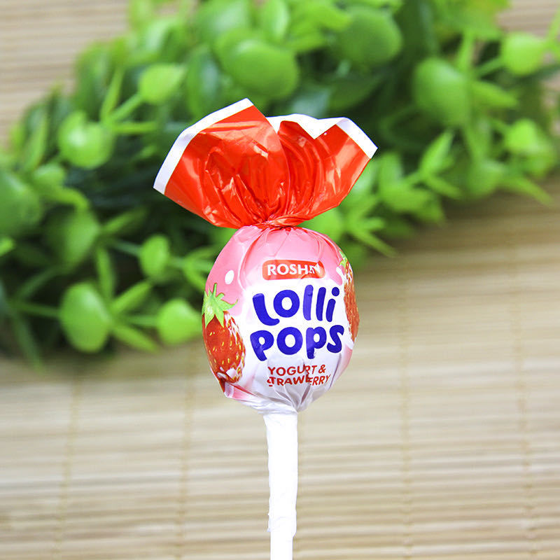 俄罗斯进口乌克兰棒棒糖如胜roshen水果笑脸硬糖袋装儿童礼物糖果
