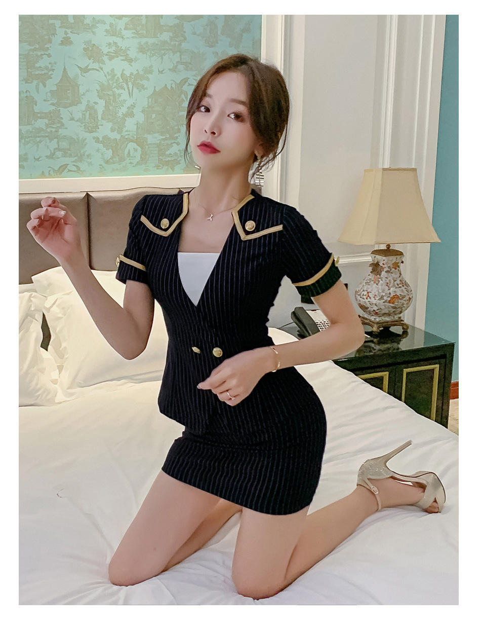 酒店足浴工作服女套装性感夜店新款桑拿洗浴按摩女足疗技师服3708