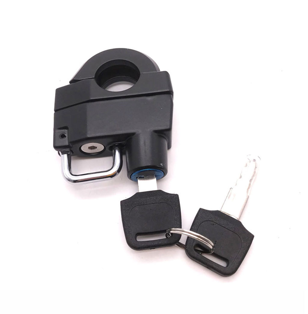 改装配件 摩托车 电动车 户外自行车通用头盔锁 22mm龙头车把通用