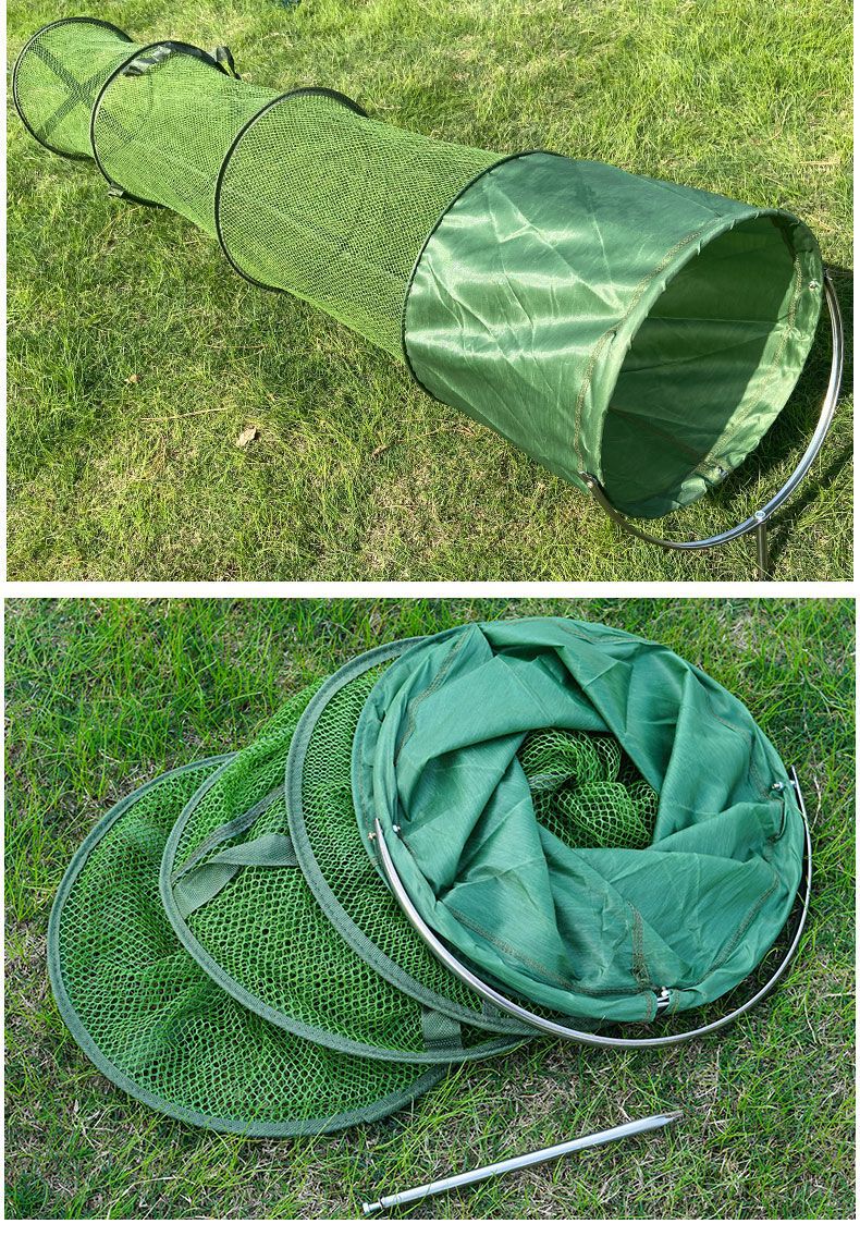 台钓鱼护铁半圆涂胶地插鱼护黑坑野钓网兜挂胶铁台钓渔护定位鱼护