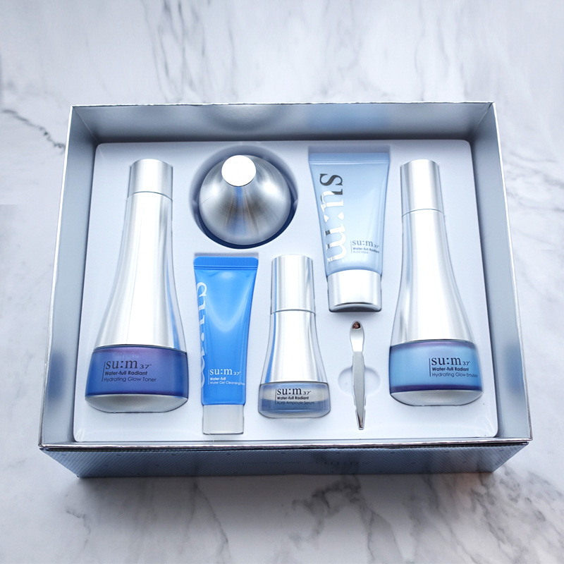 韩国sum37苏秘呼吸惊喜水分雪白套盒水乳面霜精华4件套装补水保湿