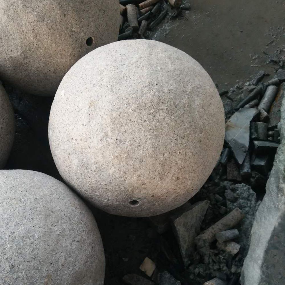 方式品牌:坪上石材产品名称:石雕花岗岩火烧球圆球形喷泉材质:大理石