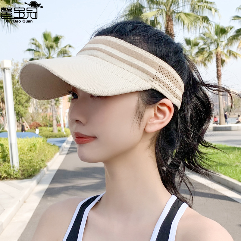 9326 Summer Women's Golf Baseball Topless Hat Outdoor Running Hat Korean Men's Sun Protection Sun Hat