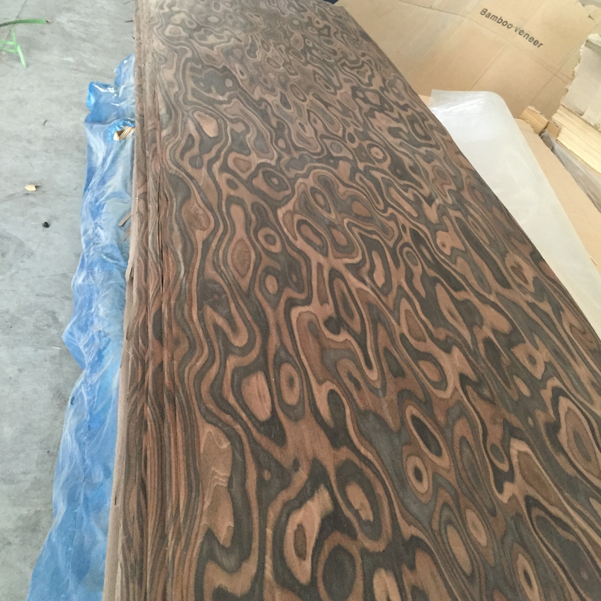 科技实木木皮 黑檀树根木皮 黑树瘤木皮 运动器材饰面板科技木皮