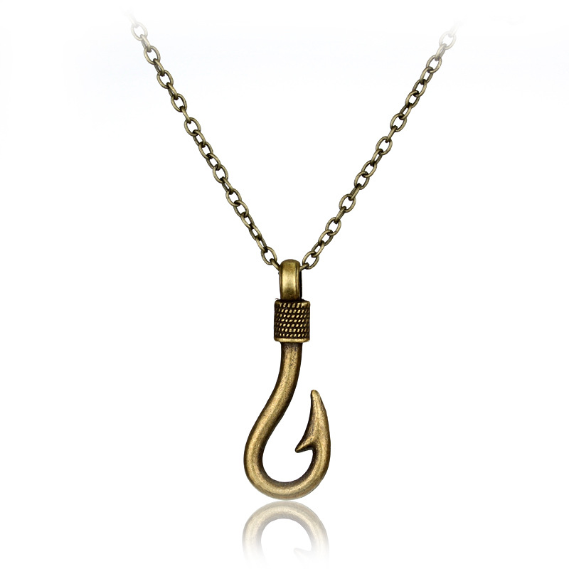 海洋奇缘 莫阿娜船桨特菲提之心螺旋项链 毛伊魔法鱼钩子钥匙扣