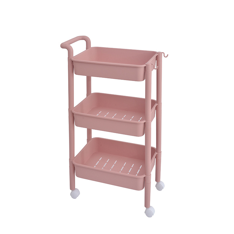 New Pulley Kitchen Storage Rack Vegetable and Fruit Organizing Hand Trailer Storage Organizing Rack Bathroom Sundries Rack