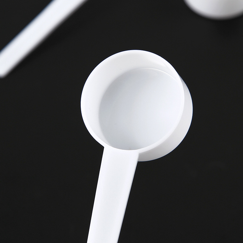 5克pp塑料量勺粉剂液体白色平底勺 10ml奶粉j计量勺 面膜粉定量勺