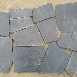 厂家供应黑色石英岩碎拼 黑色冰裂纹 黑色乱形