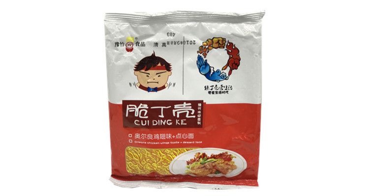 脆丁壳干脆面整箱方便面52g30袋蟹黄奥尔良味点心面干吃面