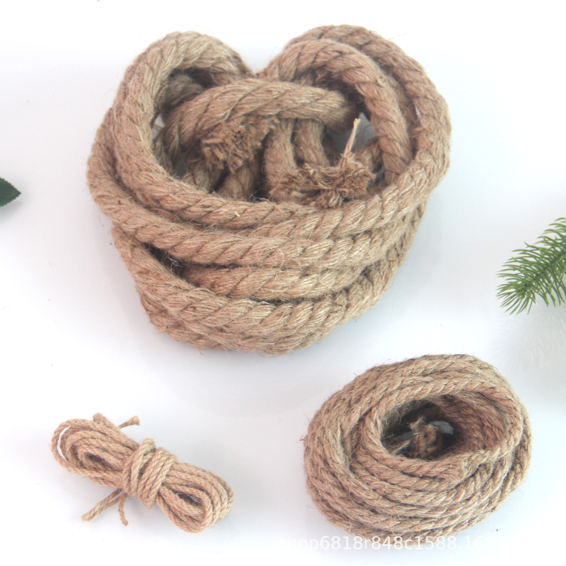 diy手工制作粗麻布麻绳幼儿园室内环境装饰区角材料拍照道具背景