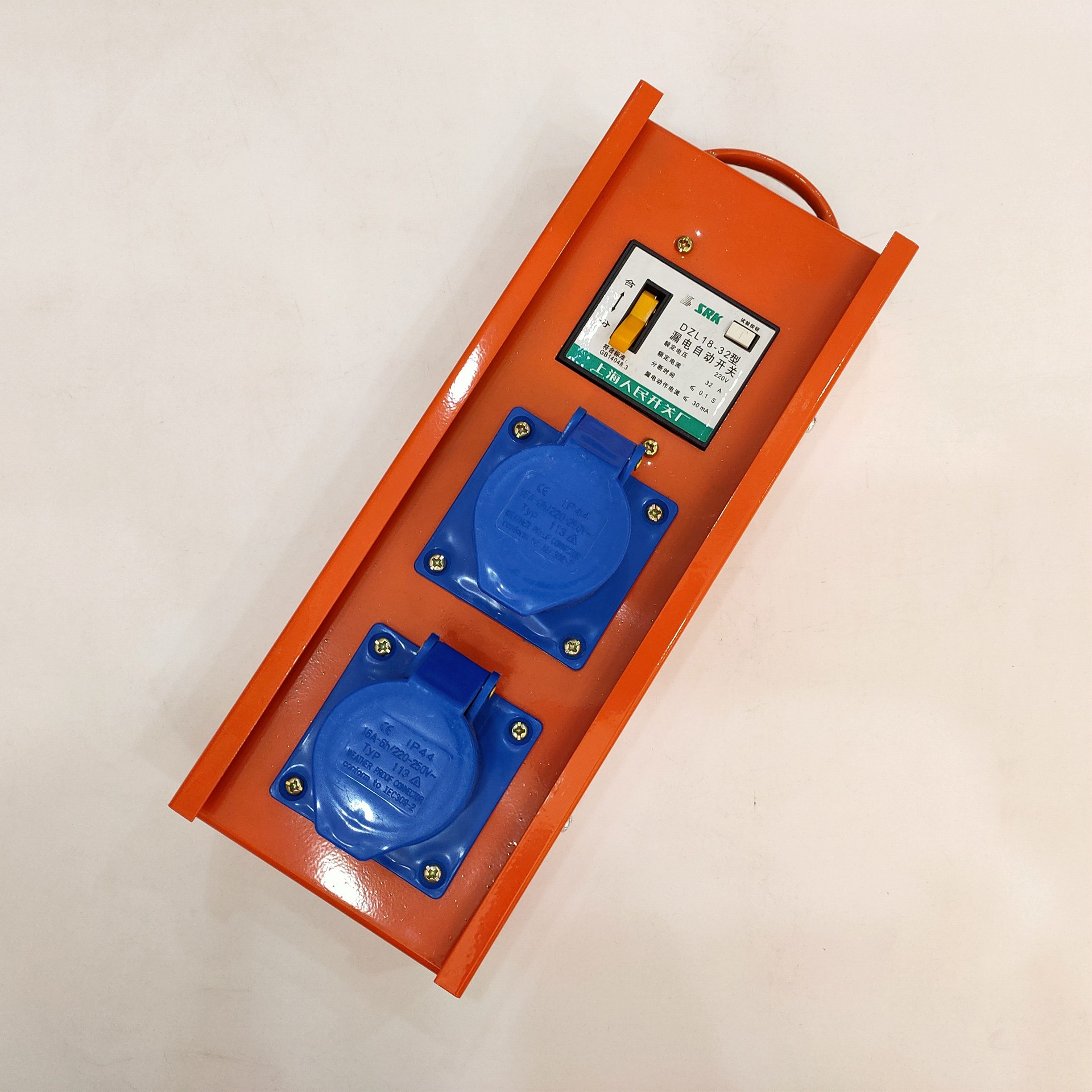 铁壳双五孔 建筑施工地临时移动手提箱小电箱便携式铁箱配电箱