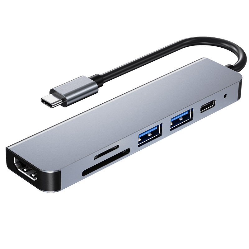 USB C Hub Multi-Function Expansion Dock 4K HD USB Notebook Six-in-One Type-C Docking Station