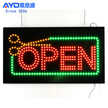 LED出口欧美OPEN灯牌广告牌悬挂营业室内标识装饰灯 48x24cm跨境