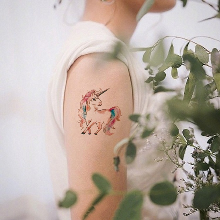 独角兽纹身贴防水男女持久韩国可爱小清新仿真少女定 制-阿里巴巴