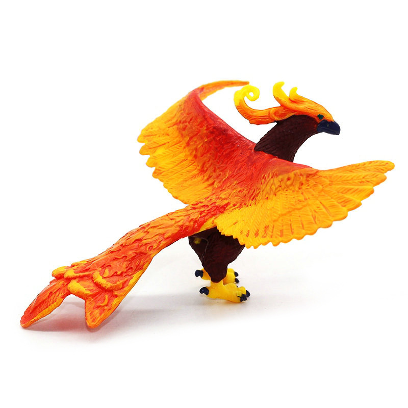 仿真野生动物摆件实心塑胶凤凰模型神话传说神龙儿童玩具一件代发