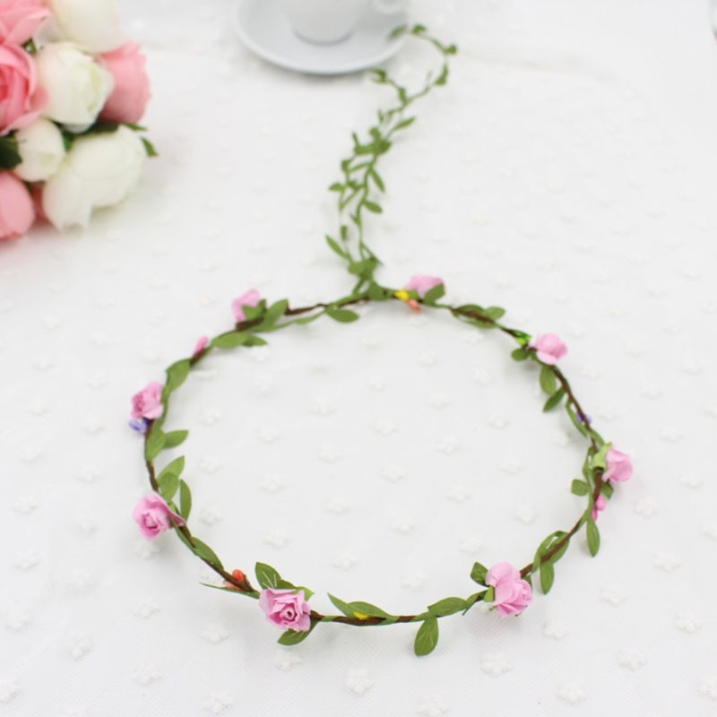 韩版简约款纸花环头饰景点拍照写真头环发饰儿童节目表演妆扮配饰