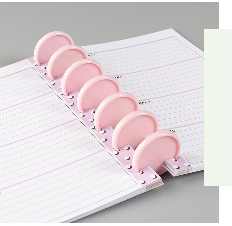 新款实心粉色 蘑菇扣笔记本活页扣塑料扣 活页笔记本大盘实心扣