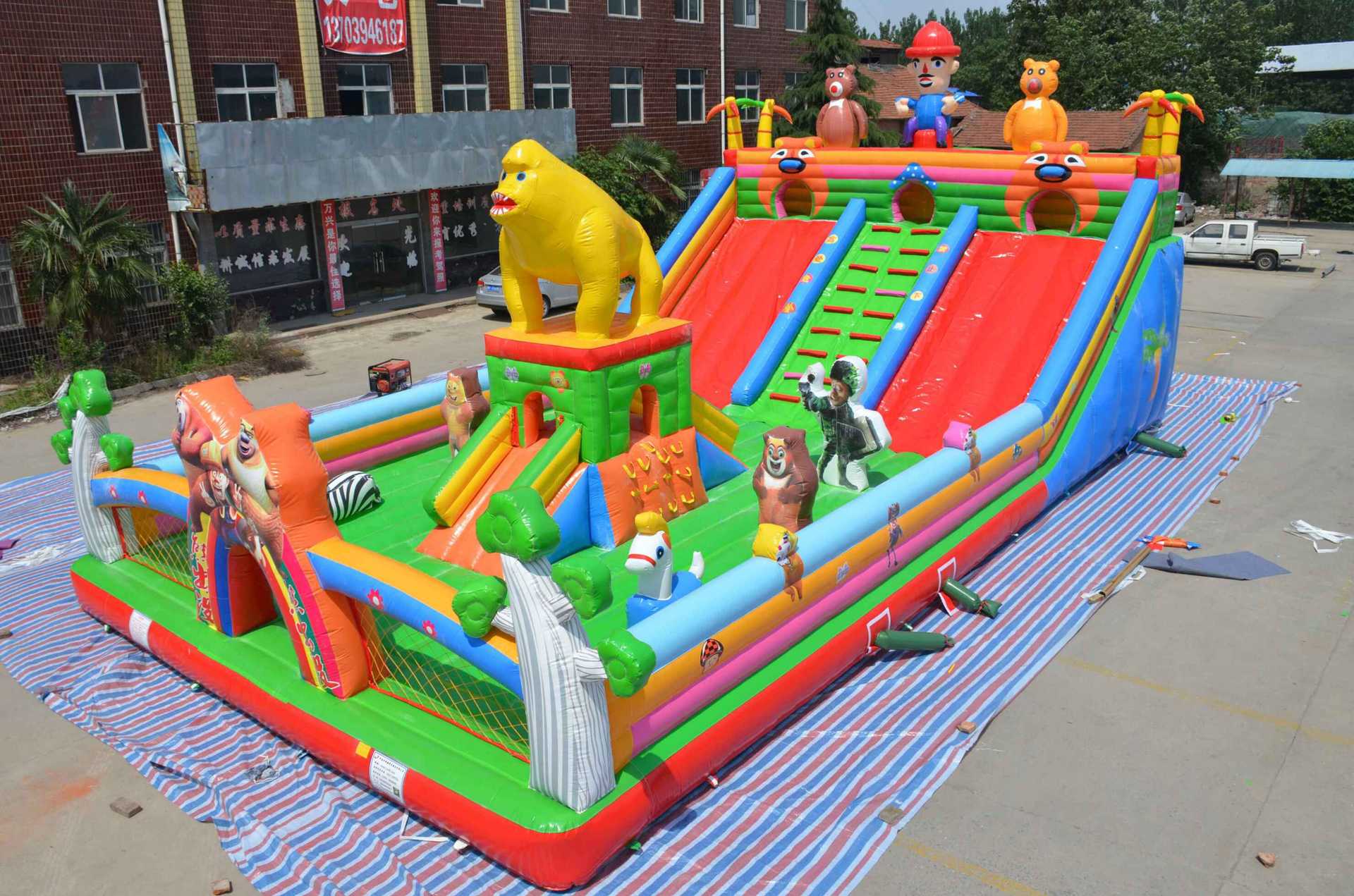 儿童充气城堡室外大型蹦蹦床户外淘气堡公园广场游乐场滑梯乐园