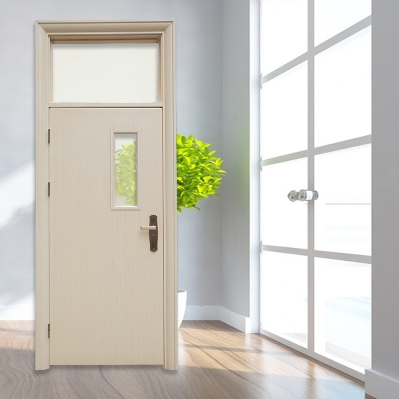 肇庆华师转印木纹钢质学校隔音带亮子课室门定制带观察可视窗铁门