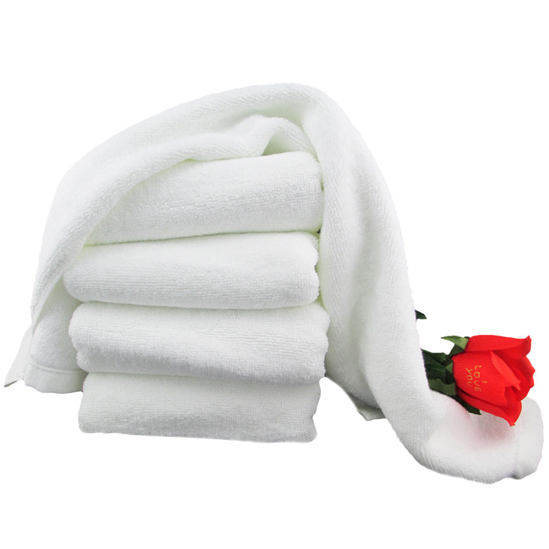 32 Shares 150G Five-Star Hotel Beauty Salon Hotel Thick White Absorbent Big Towel Embroidered Logo Wholesale