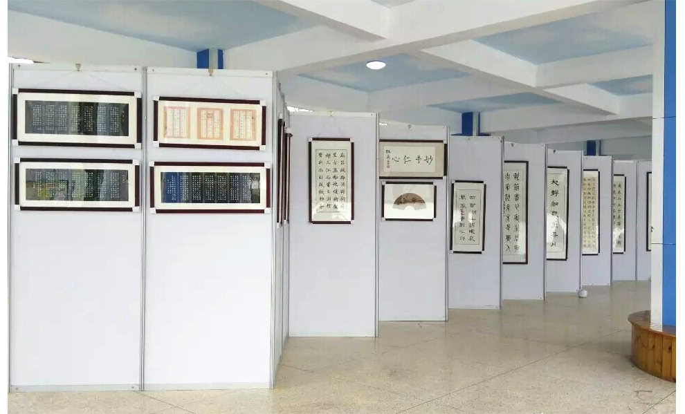 书画展板八棱柱展示架画展移动展示墙布置摄影背景墙定制展览板