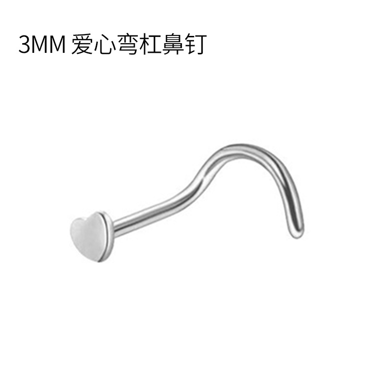 Cross-Border Nose Stud Stainless Steel Nose Ring Cross-Border European and American Puncture Zircon Diamond-Embedded Nose Stud Staple Gun Nose Piercing Device Nose Stud Suit