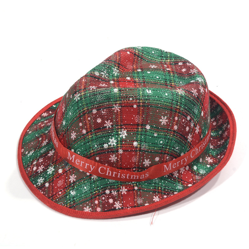 20新款定制欧美圣诞礼帽牛仔帽男女款节日礼帽亚马逊热卖厂家直销-阿