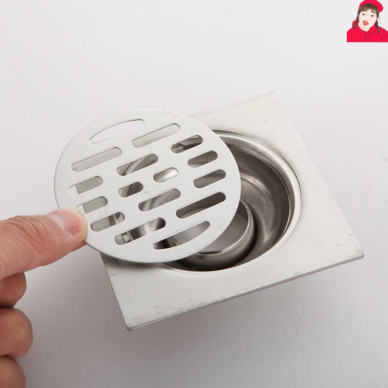 下水管圆形漏水洗衣机漏斗水池不锈钢阳台盖子两用地漏面板盖方形