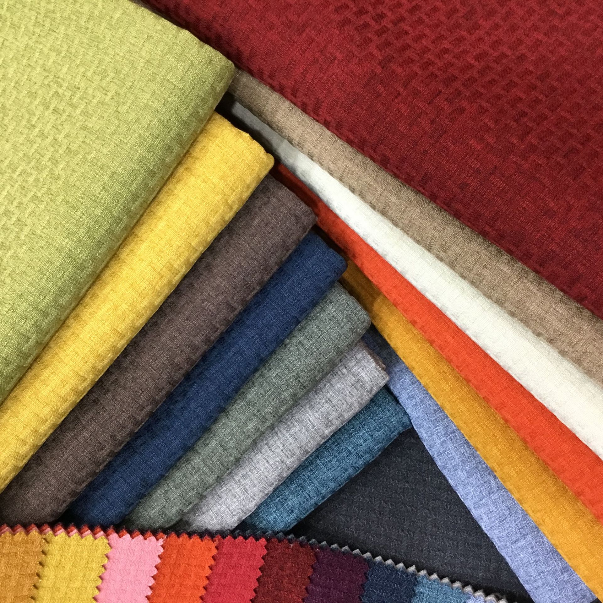 沙发布料纯色藤编麻布坐垫抱枕箱包粗棉麻布现货加厚沙发布料现货