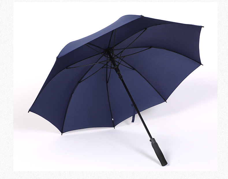 27寸高尔夫大号双人三人自动全纤维长柄伞直杆广告礼品伞加印logo