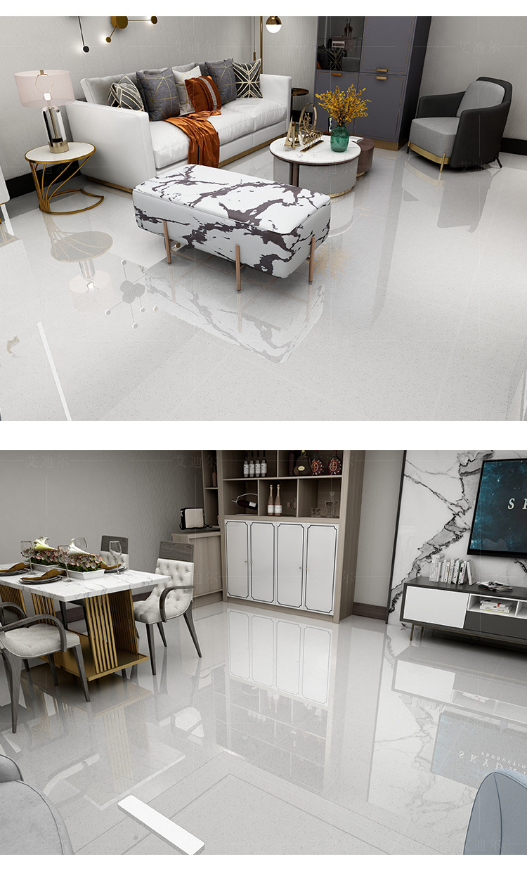 佛山地砖600*1200亮光釉面砖水磨石客厅餐厅商场别墅背景墙瓷砖